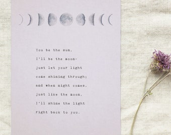 Romantic Moon Quote Etsy Romantic Moon Quote Etsy