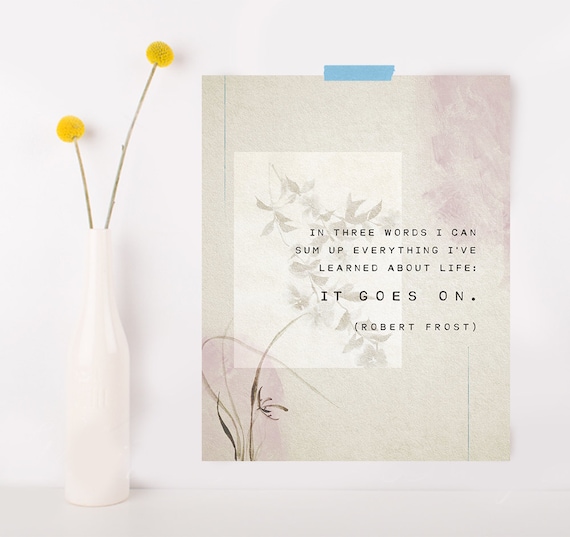 Robert Frost Citation En Trois Mots Citation Etsy France