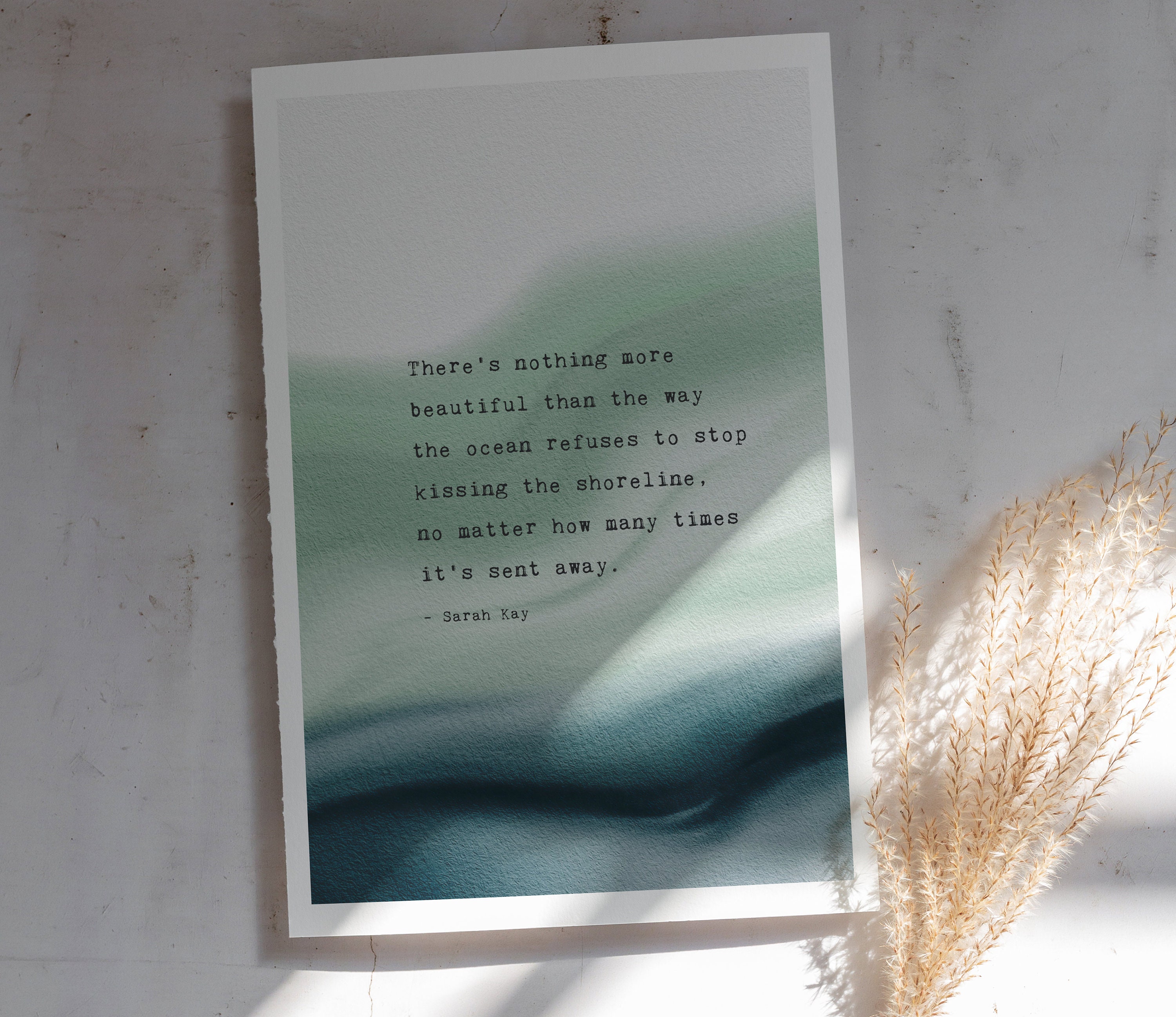 Ocean Quote Print: Sarah Kay Poetry, Watercolor Art - Etsy, image size:3000x2593