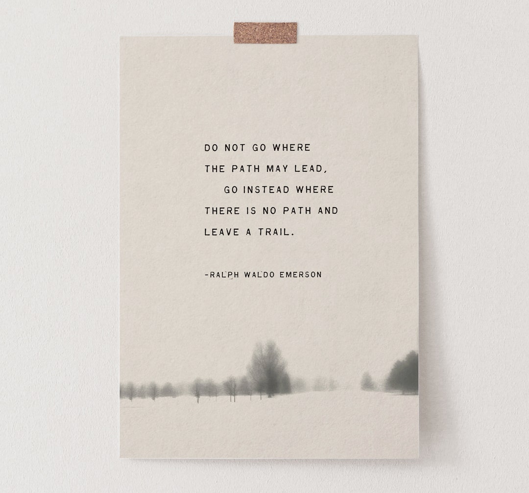 Emerson Quote Print: Inspirational Tree Art Wall Decor - Etsy