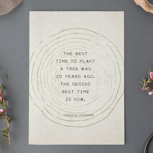 Chinese Proverb Tree Art Print: Motivational Wall Decor
