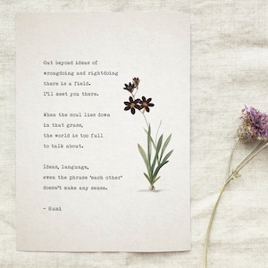 Rumi Quote Print: Inspirational Poetry Art