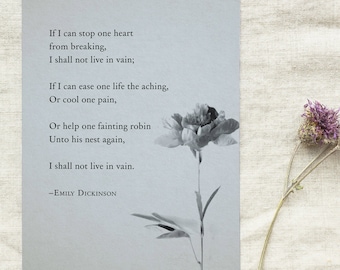 Emily Dickinson Quote Print: Literary Wall Art Gift