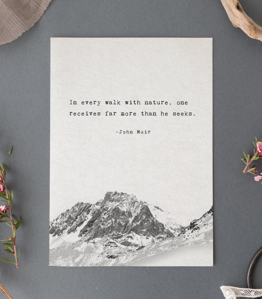 John Muir Quote Print: Mountain Art for Men - Etsy