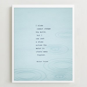 Mother Teresa Quote Print: Inspirational Wall Art