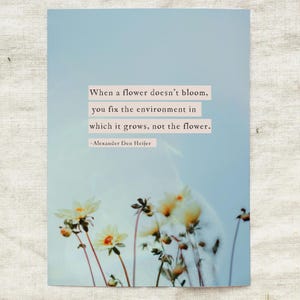 Quote print "When a flower doesn’t bloom, you fix the environment in which it grows, not the flower."