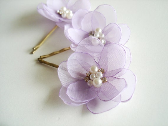 lilac wedding hair accessories