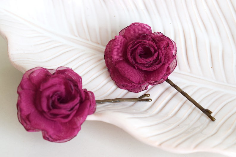 flower girl flower hair clips