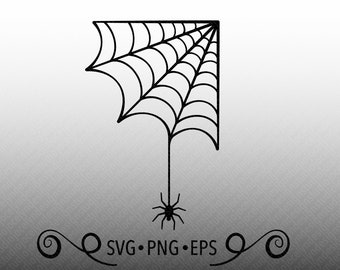 Esquina Spider Web SVG, Halloween Cricut Crafts