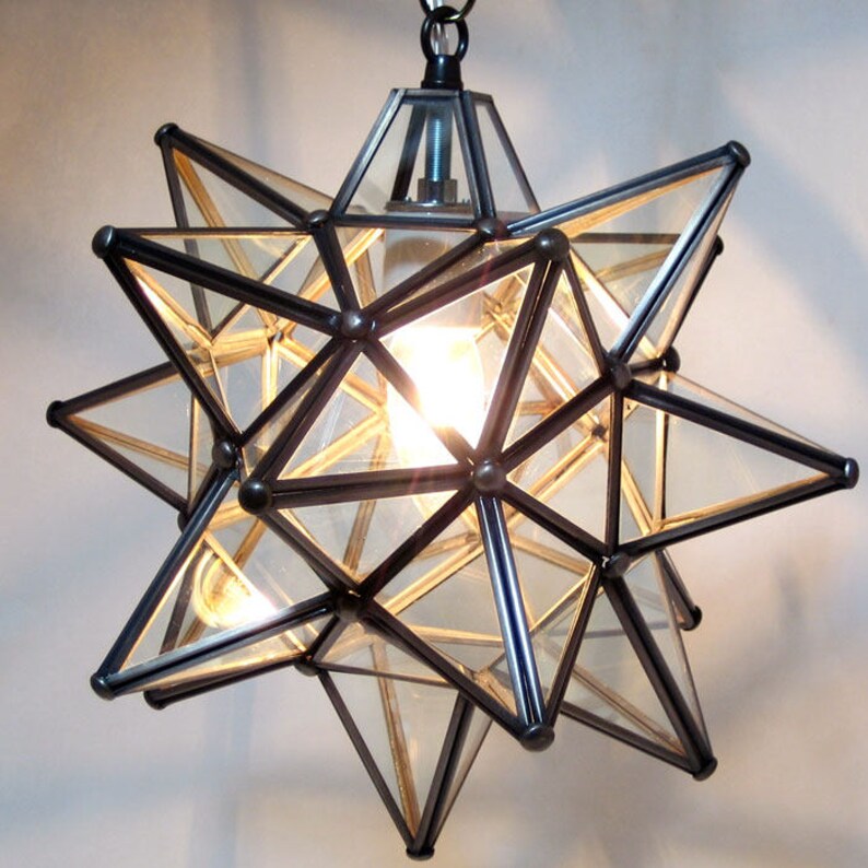 Moravian Star Pendant Light Clear Glass 12 Image 0