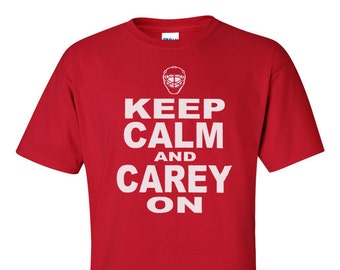 Carey Price Inspired "Keep Calm and CAREY On" T-Shirt - Montreal Canadiens Hockey Habs Goalie Canadian Pride Men Women Kids