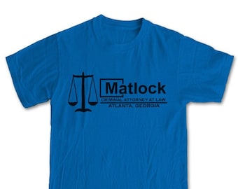 Matlock Attorney at Law T-Shirt - Gift Classic TV American Television Lawyer Georgia Andy Griffith Cool Fun Throwback Tee Men Women