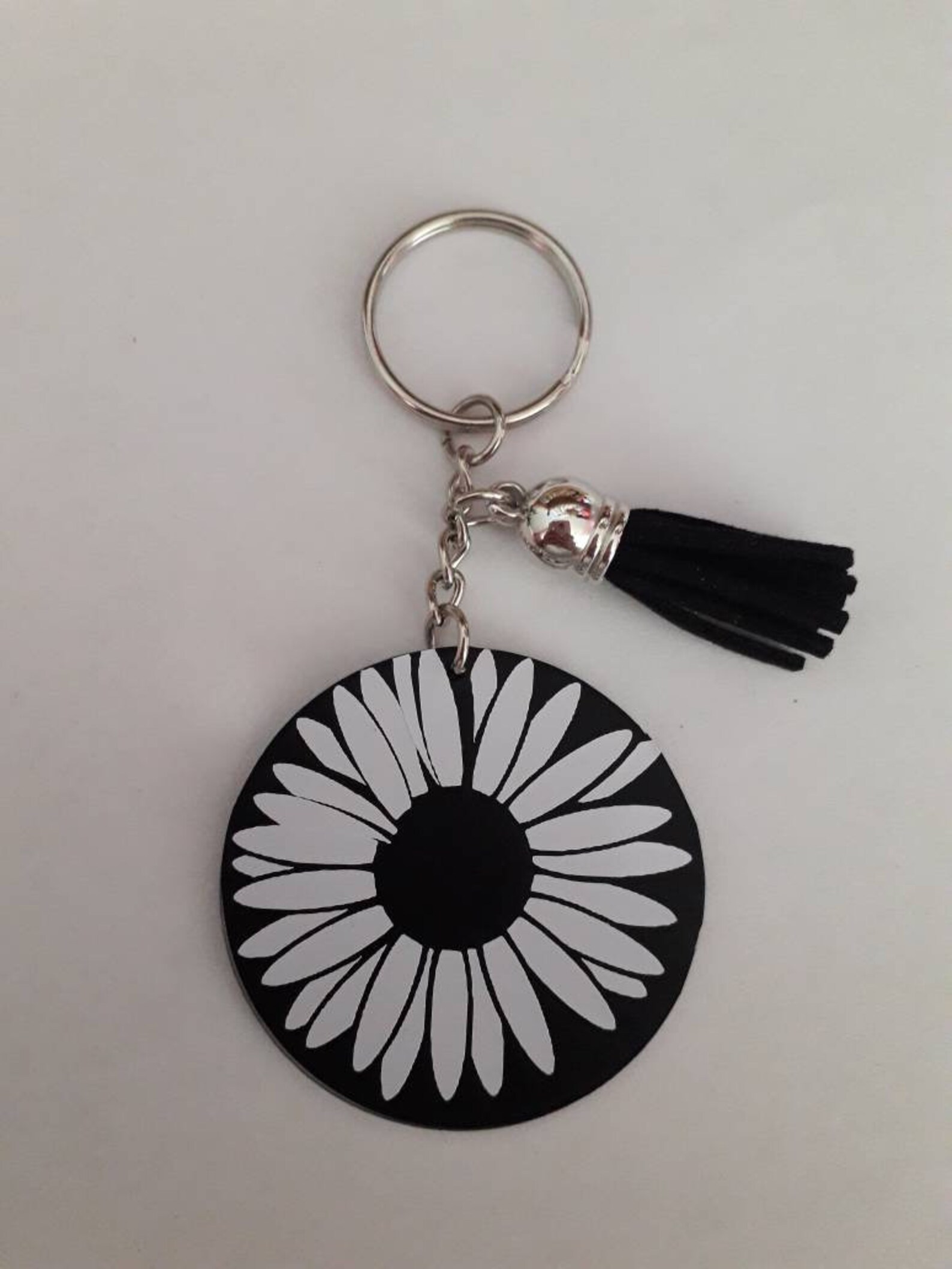 keyfob keyrings keychains bag fob acrylic discs daisy
