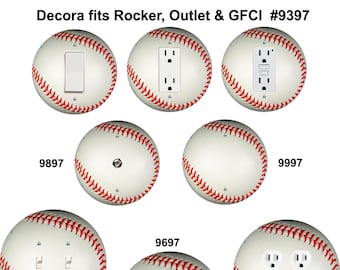 Double Gang Toggle Wall Plate Old Baseballs Art Plates 111-D Sports Double Gang Toggle Wall Plate Old Baseballs Art Plates 111-D Sports