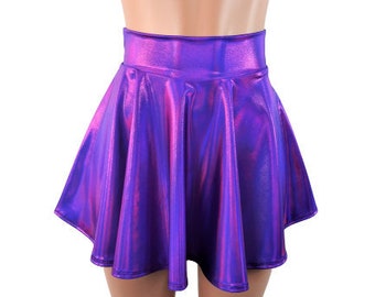 Grapeade Purple Skater skirt, Circle skirt Soft flowing fabric comes in 10",12",15", and 19" lengths Clubwear, Rave Wear