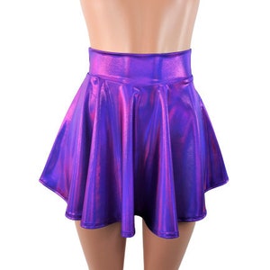 Grapeade Purple Skater skirt, Circle skirt Soft flowing fabric comes in 10,12,15, and 19 lengths Clubwear, Rave Wear image 1