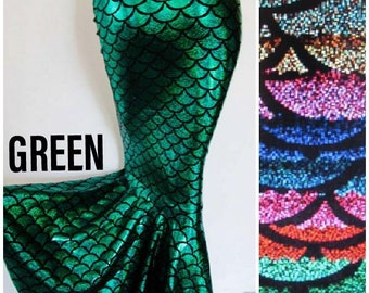 Green Mermaid Skirt Fish tail, Stretch Costume Party ZanzaDesignsClothing Festival party Mermaid feels