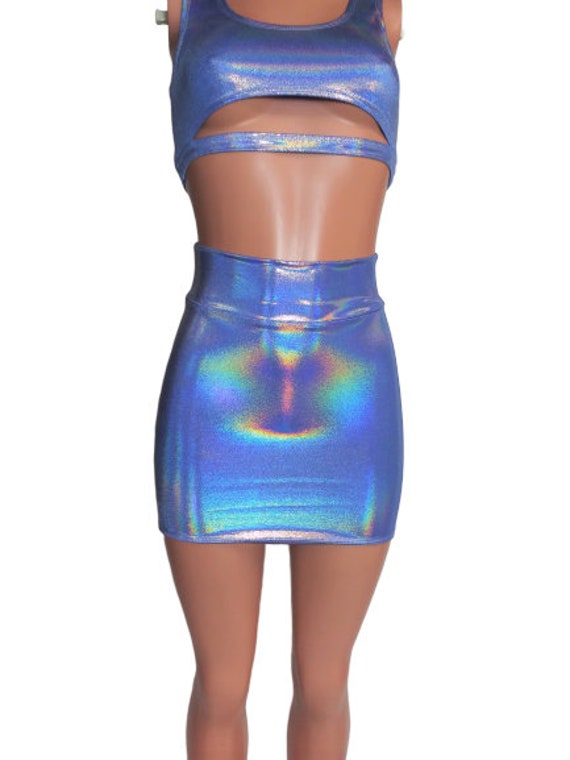 Holographic dance skirt hotsell