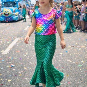 16 Colors! Childs Mermaid Skirt Fish Tail, Stretch Costume Party ...