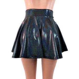 Black Black Sparkle Skater Skirt Circle Skirt Soft Flowing - Etsy
