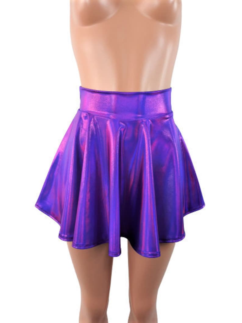 Grapeade Purple Skater skirt, Circle skirt Soft flowing fabric comes in 10,12,15, and 19 lengths Clubwear, Rave Wear image 1