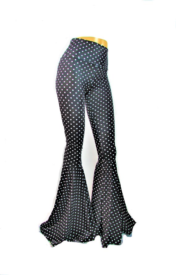 polka dot bell bottom pants