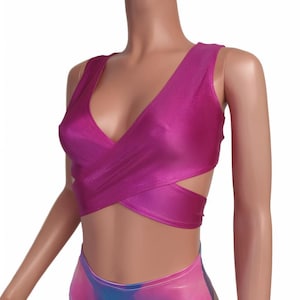 24 Colors Wrap top Choli Top Dance top Rave Festival Yoga dance fairy Boho Flashbulb Pole dancer top