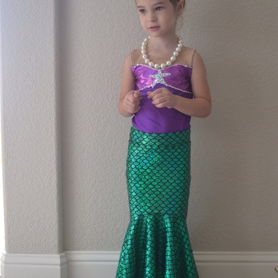 16 Colors Childs Mermaid Skirt Fish Tail Stretch Costume - Etsy