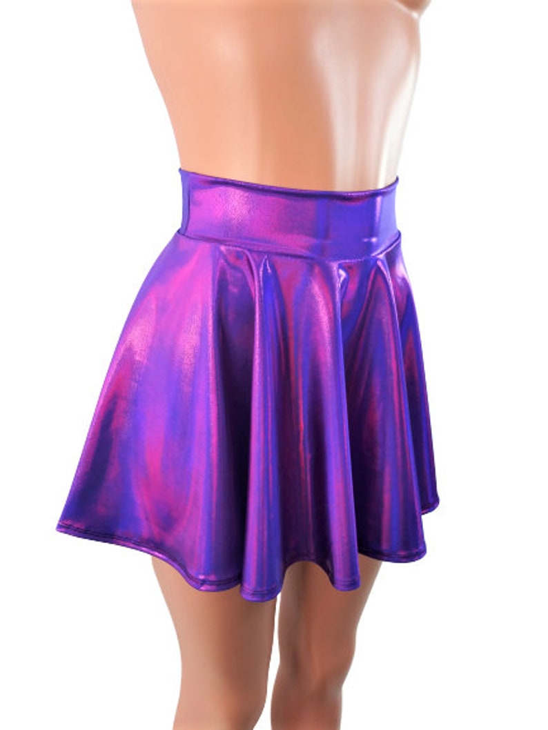 Grapeade Purple Skater skirt, Circle skirt Soft flowing fabric comes in 10,12,15, and 19 lengths Clubwear, Rave Wear image 3