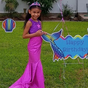 Child's Mermaid Skirt Long Puddle Train Fish Tail Costume, Fairy Circle ...