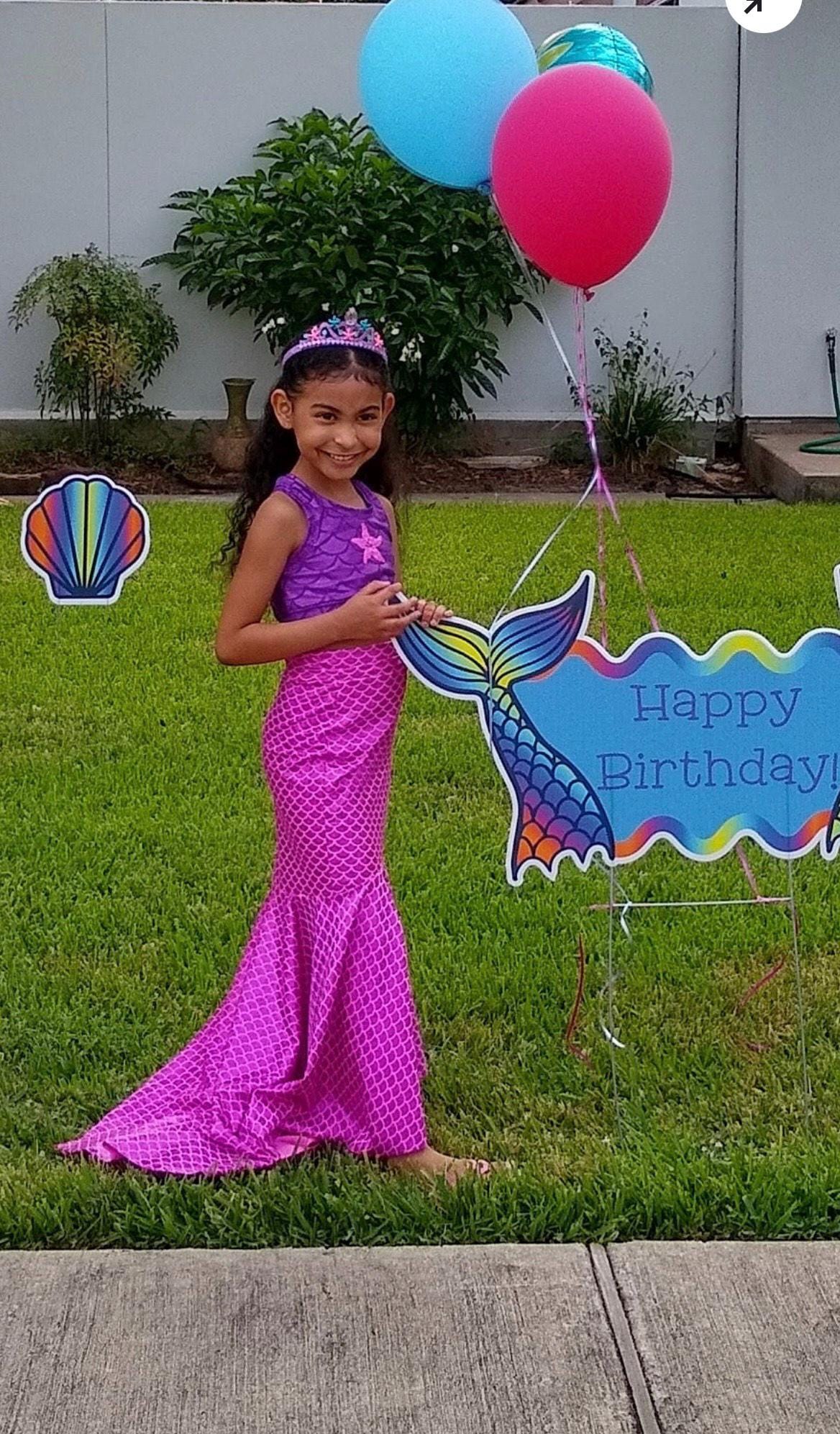 Child's Mermaid Skirt Long Puddle Train Fish Tail Costume, Fairy Circle ...