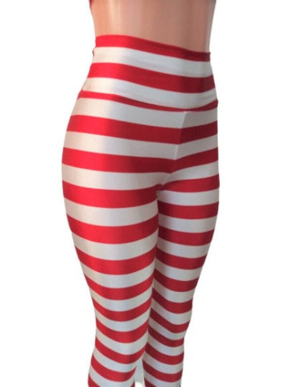 Red White Stripe Leggings and More Festival Stretch Halloween X