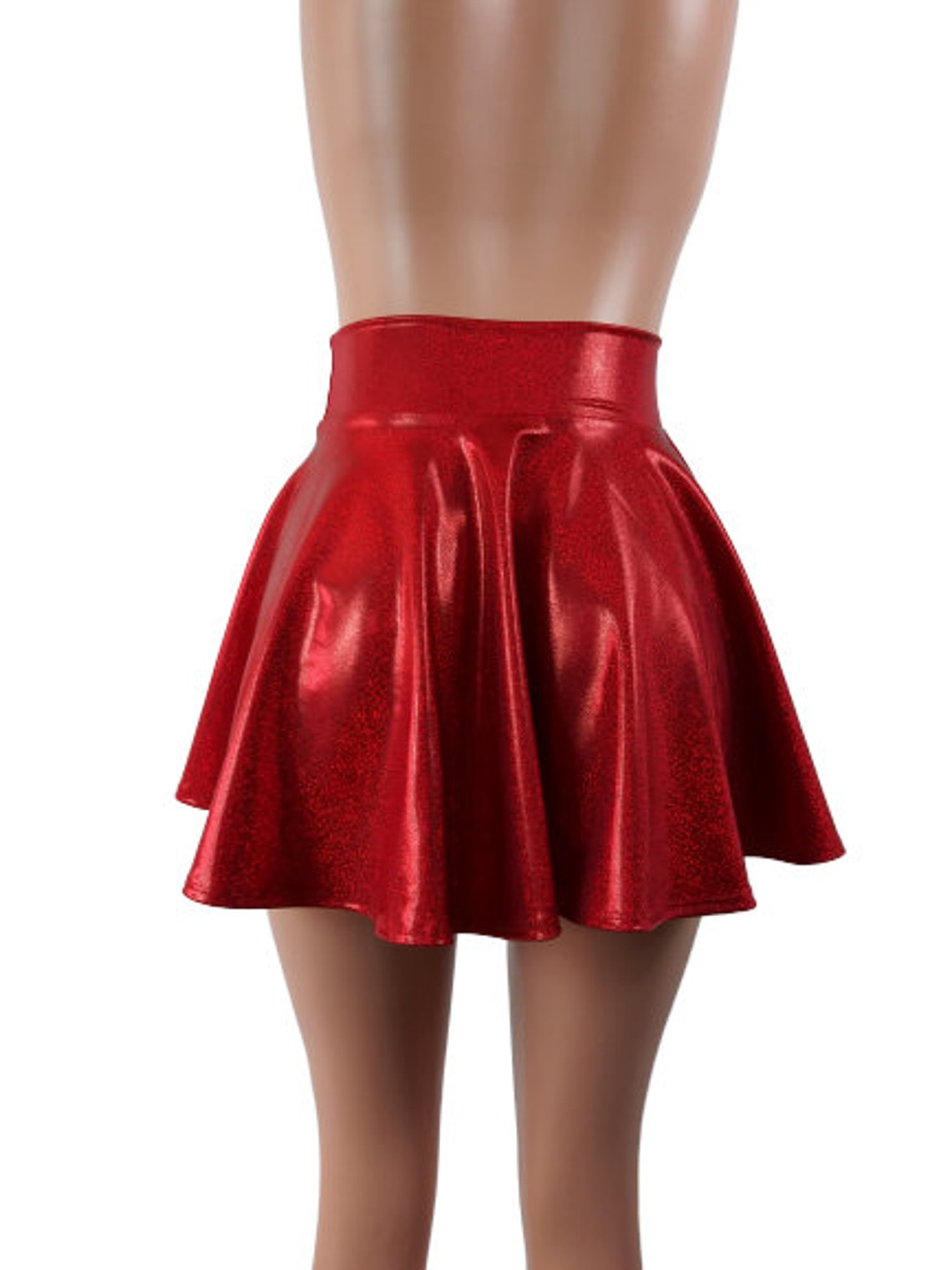 Red Sparkle Skater Skirt Circle Skirt Soft Flowing Fabric - Etsy