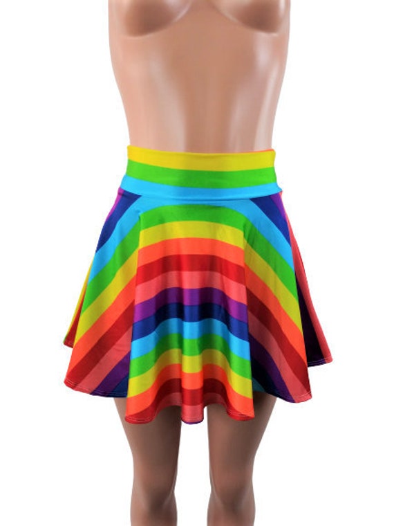 Rainbow Foil Skater Skirt main image 1