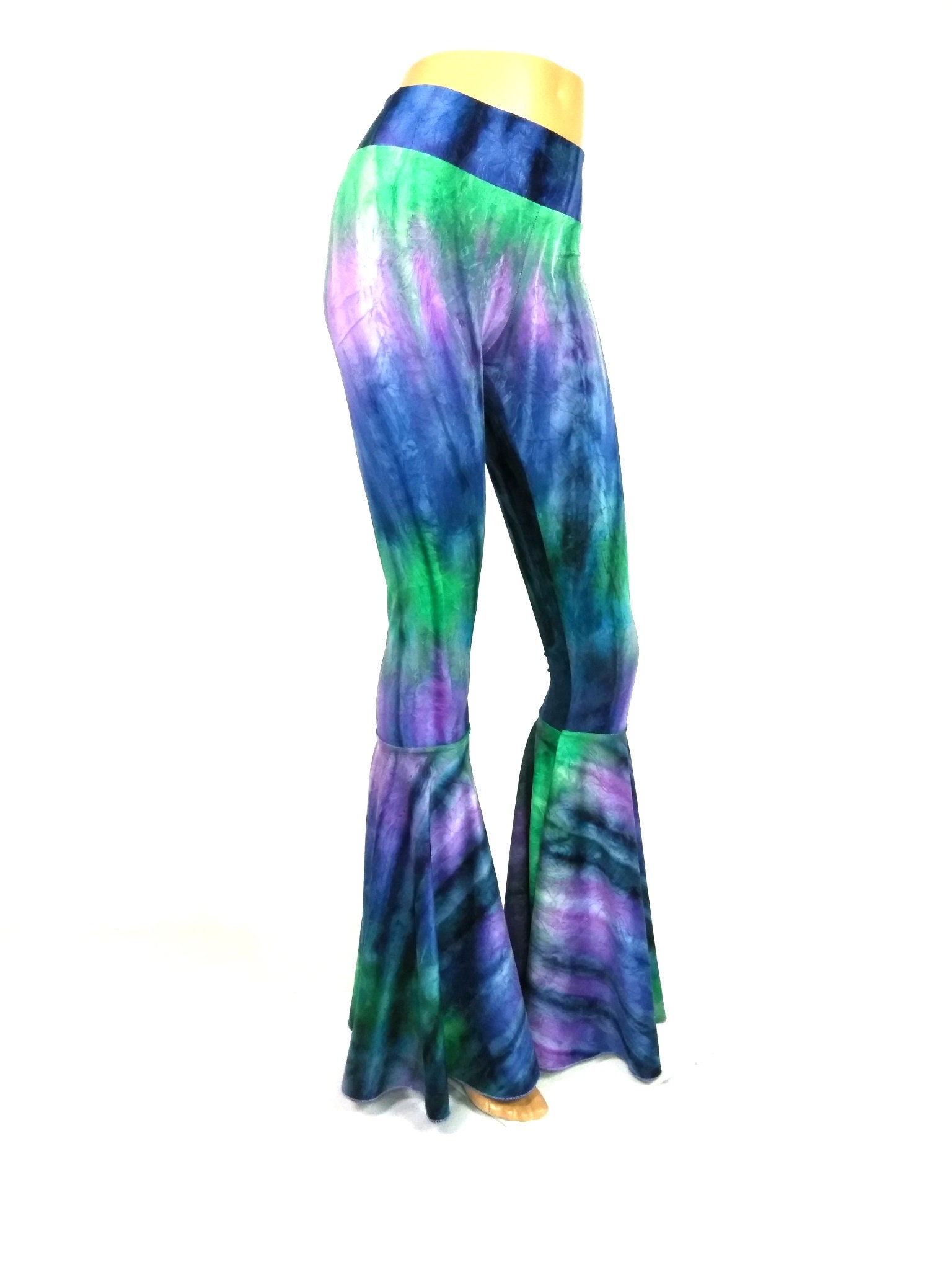 Bell Bottom pants tie dye Spandex Leggings festival wear EDC Etsy