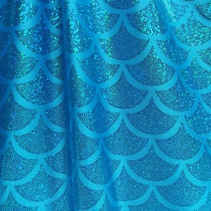  SELFAB Iridescent Sparkly Scale Mermaid Fabric Hologram Spandex  2 Way Stretchy Fabric for Skirt Tail Swimwear - 60 Wide by Yard : Arts,  Crafts & Sewing