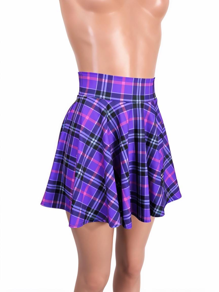 Plaid Purple Skirt - Main Image