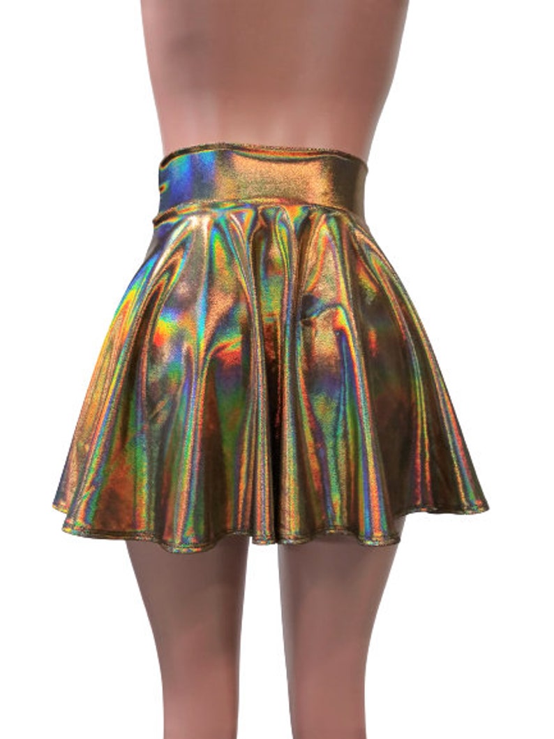 Gleaming Bronze Skater Skirt Circle Skirt Soft Flowing Fabric - Etsy