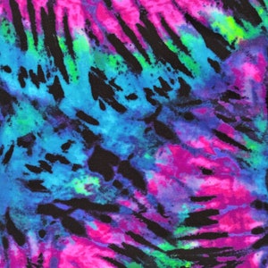 Tie Dye Fabric Spandex Print Fabric Sold by the Half and Full - Etsy
