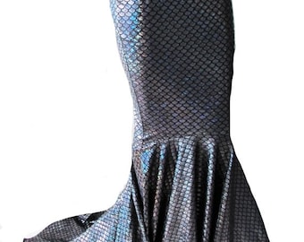 Mermaid Scale Skirt, Long Fish Tail, Festival Costume