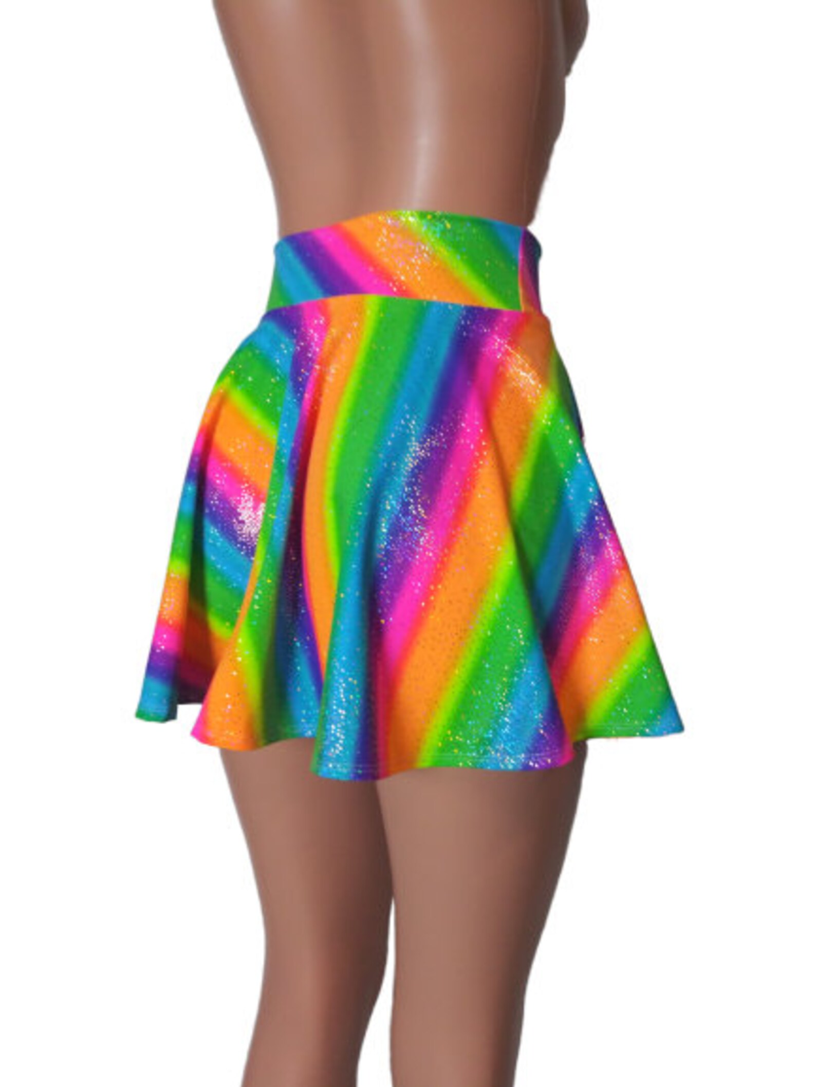 Rainbow Foil Skater Skirt main image 0