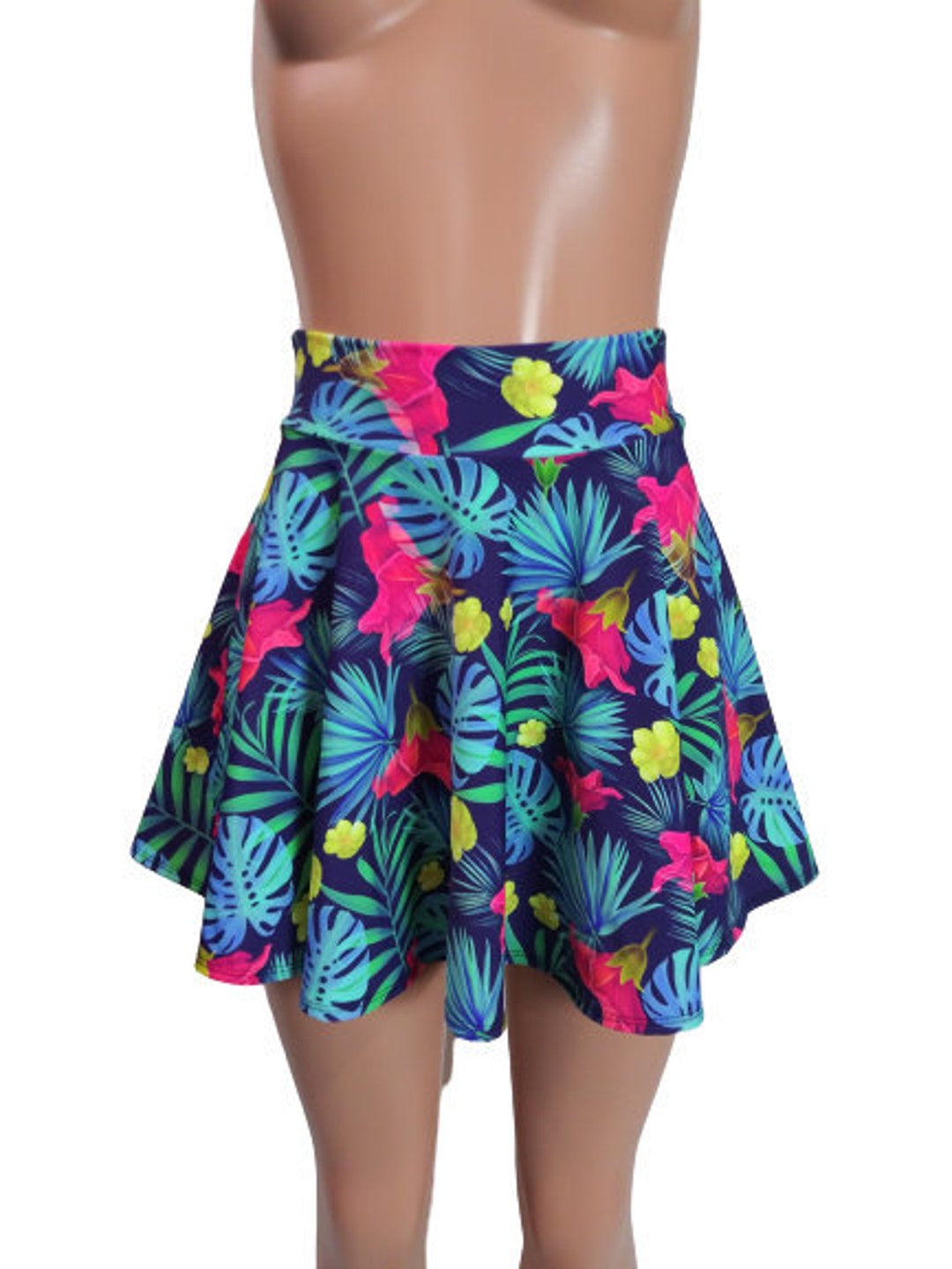 Tropical Hibiscus Skater Skirt