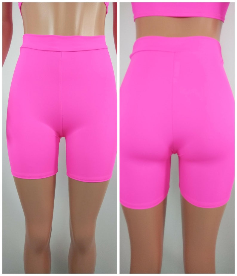 different colored biker shorts