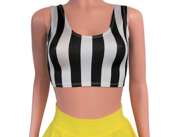 B&W Stripe Top 35 Colors Crop tank Top Festival Dance top Yoga  dance fairy Burning Man Boho Zanza Designs Clothing