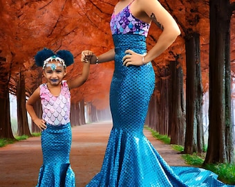 Child's Mermaid Skirt, Fish Tail Costume, Pageant Skirt