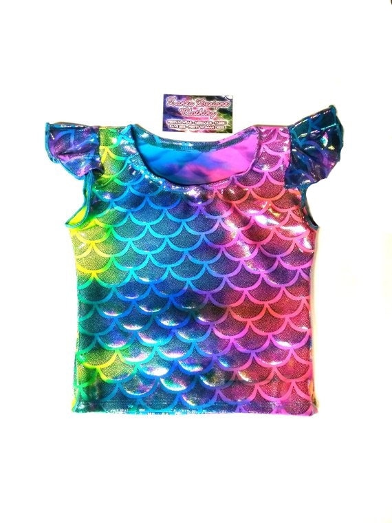 16 Colors Child's Girls Mermaid Top Ariel Party Festival - Etsy