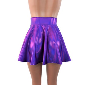 Grapeade Purple Skater skirt, Circle skirt Soft flowing fabric comes in 10,12,15, and 19 lengths Clubwear, Rave Wear image 4