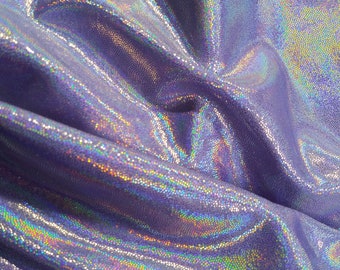 Lavender Sparkle Spandex fabric 4 way stretch sold by the 1/4 half and full Yard