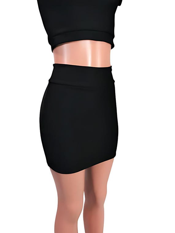 Short Stretchy Bodycon Skirt Women's Faux Suede Mini Skirt Sexy