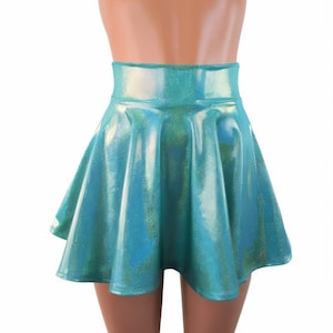 Marine Skater skirt, Circle skirt Soft sparkling fabric comes in 10&quot;,12&quot;,15&quot;, and 19&quot; lengths Clubwear, Rave Wear